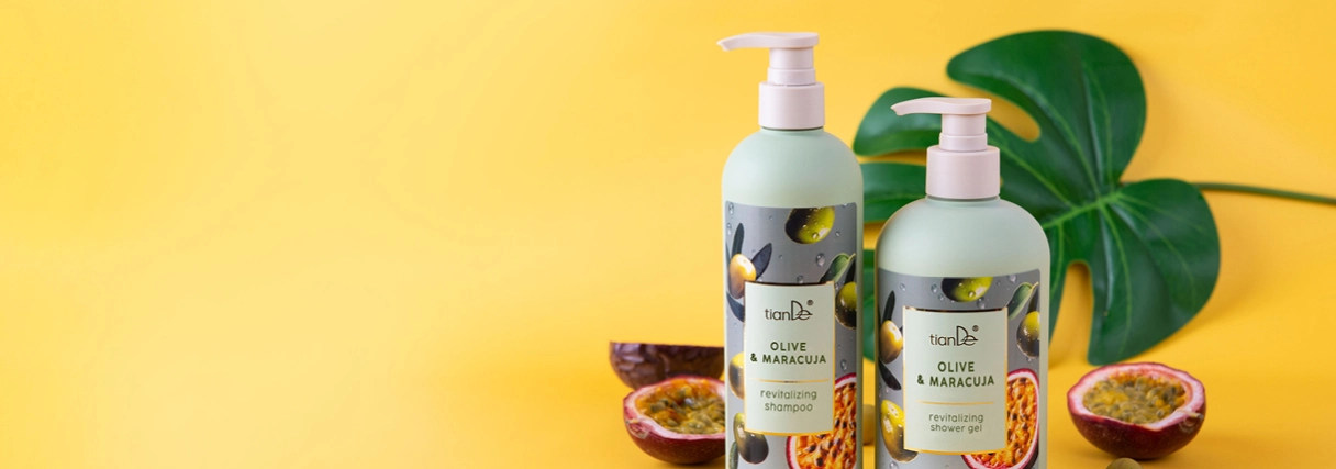 Șampon si gel de duș cu măsline și maracuja