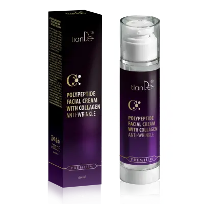 Cremă polipeptidică antirid pentru față cu colagen, 50 ml