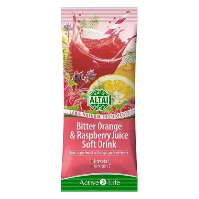 Bautură cu extract de portocal amar și suc de zmeură, 8 g