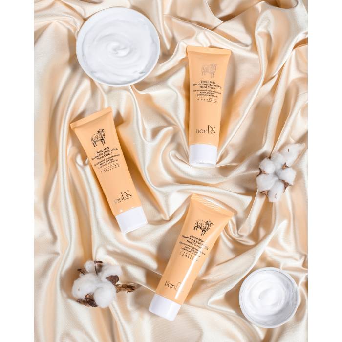 Cremă nutritivă și hidratantă de mâini cu lapte de oaie, 80 ml