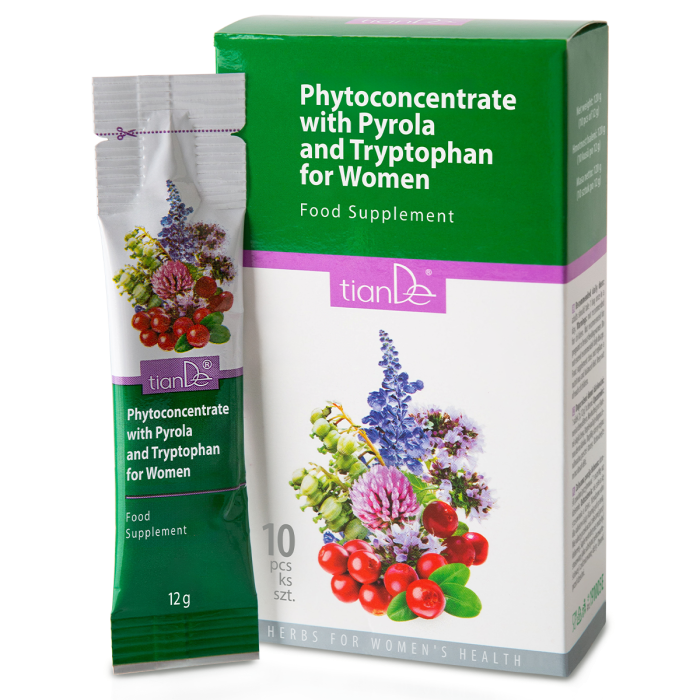 Fitoconcentrat cu Pyrola și tryptophan pentru femei, 10buc*12g