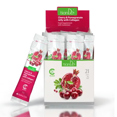 Colagen cu suc de vișine și rodie, 21 plicuri 